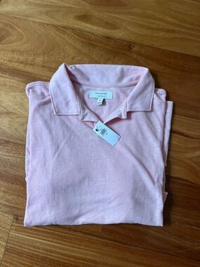 Banana Republic Light Pink Collared Knit Top